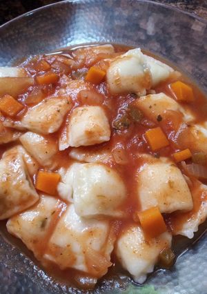 Una foto de Salsa de tomates para pastas: saludable, sin fritura!🍝