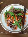 Tumis kapri,wortel,jamur kuping dan daging sapi
