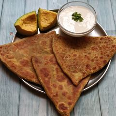 A picture of Paneer Stuffed Avocado Paratha.