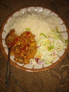 A picture of Rice, Salad & Potato Stew.