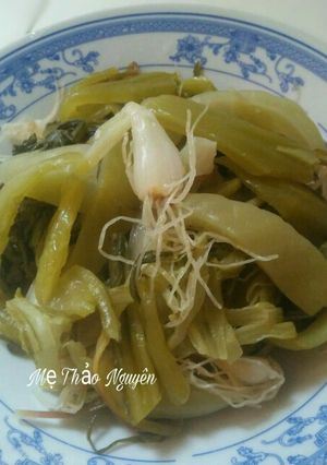 Hình của món Cải Sậy Muối Chua Đơn Giản Ngày Tết.