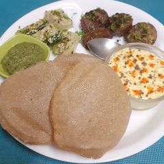 A picture of Rakhashabandan Festive Thali --- Farali Version.
