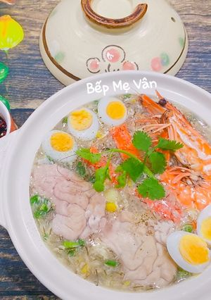 Hình của món Súp tóc tiên óc heo,thanh cua và tôm.