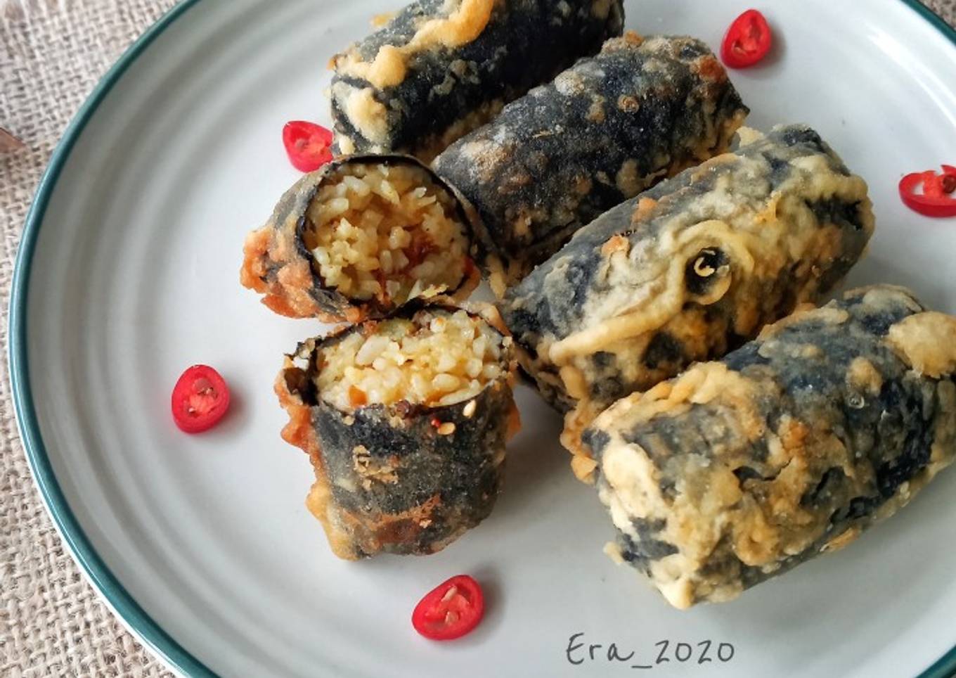lumpia nasi goreng korea
