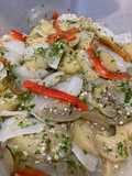 Ensalada de verduras cocidas (escalivada trucha o escabeche mentiroso)