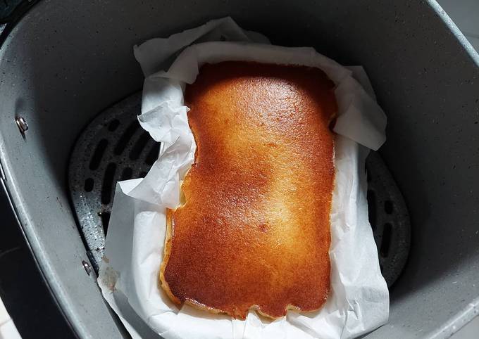 Easy Basque Burnt Cheesecake pakai Air fryer