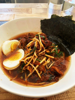 A picture of Pork Kimchi Ramen.