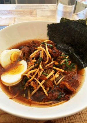 A picture of Pork Kimchi Ramen.