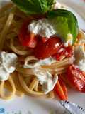 Linguine semplici con stracciatella