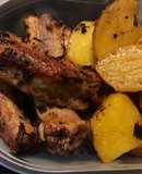 Рёбрышки с тархуном и картошкой в рукаве