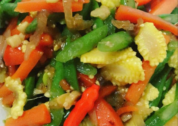 Oseng buncis+ jagung putren dan wortel