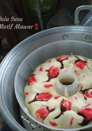 Foto resep 18. Bolu Susu Motif Mawar🌹