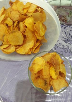 Foto resep Keripik kentang (potato chip) bumbu tabur homemade (W#49)