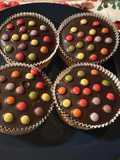 Muffin con ganache al cioccolato e Smarties