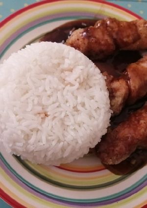 Una foto de Pollo enrollado en salsa de cuarentena :)