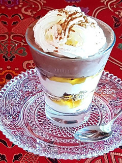 Una foto de Postre sencillo de queso batido 0%