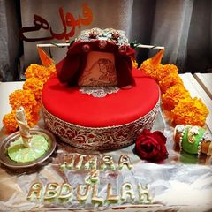 A picture of Mehndi n Nikah Themed Cake.