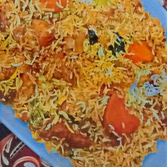 A picture of Special Barbecue chicken biryani.
