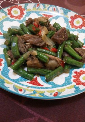 Foto resep Tumis kacang panjang sapi