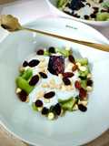 Postre de kiwi con yogur de cereales