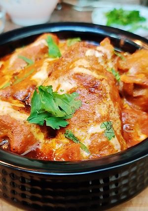 A picture of Restaurant stlye chaap gravy.