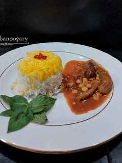 عکسی از دستور خورشت قیمه بامیه