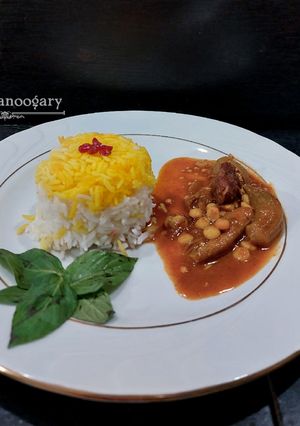 عکسی از دستور خورشت قیمه بامیه