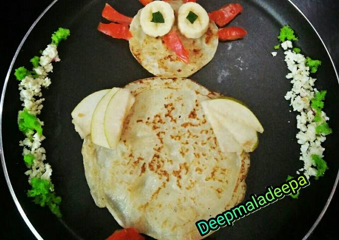 Egg milk mix healthy pancake for kids Recipe