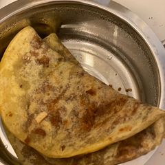 A picture of Kayi (coconut) Holige/Puranpoli.