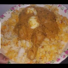 A picture of Biryani mayai#author marathon.