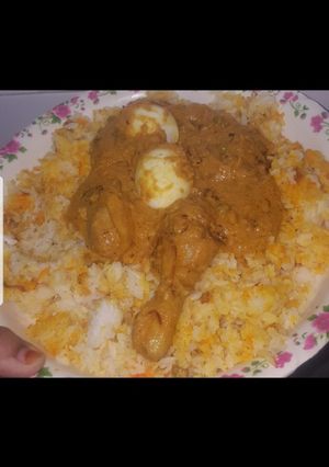 A picture of Biryani mayai#author marathon.