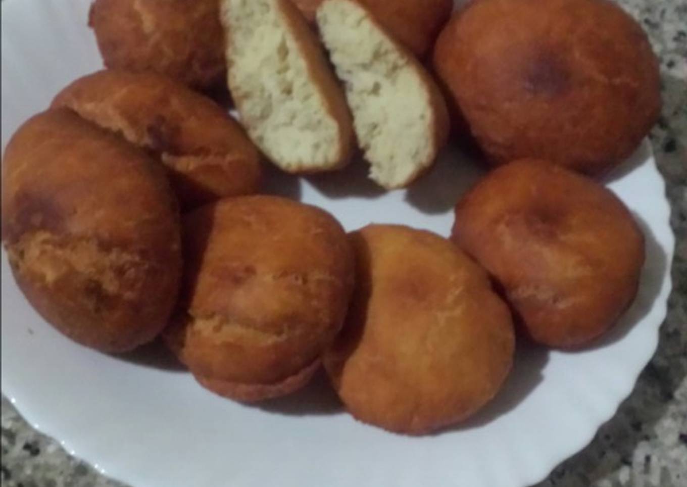 Mandazi flavored with lemon rind
