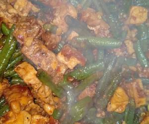 Resep Unik Tumis kacang panjang tahu, tempe Enak Bergizi