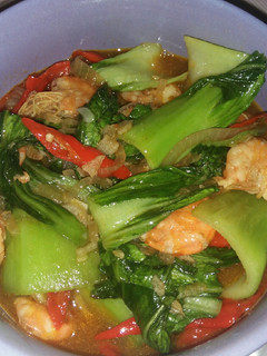 Foto resep Tumis pokcoy udang saos sambal