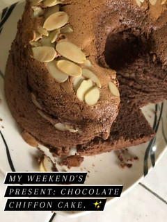 Foto resep My Weekend's Present: Chocolate Chiffon Cake