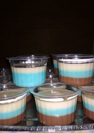 Foto resep Puding Tiga Rasa