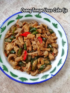 Foto resep Oseng Tempe Usus Cabe Ijo