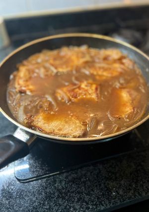 A picture of Pork Loin in Onion Sauce.