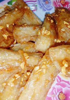 Hình của món Sườn chay áo tương.