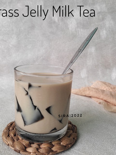 Foto resep Grass Jelly Milk Tea