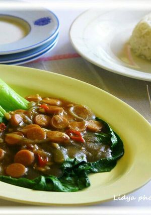 Foto resep Baby Pokcoy Sosis ala chef Lidya