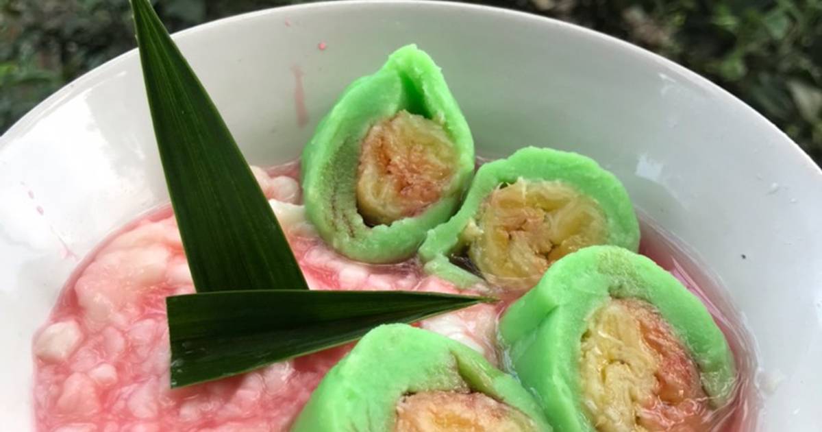 677 resep  es  pisang ijo khas makassar enak dan sederhana 