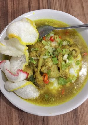 Foto resep Bubur ayam kuah kuning
