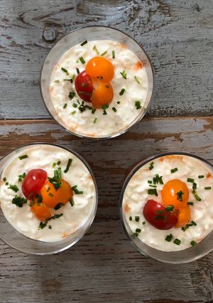 Une photo de Tiramisu mozzarella et tomates