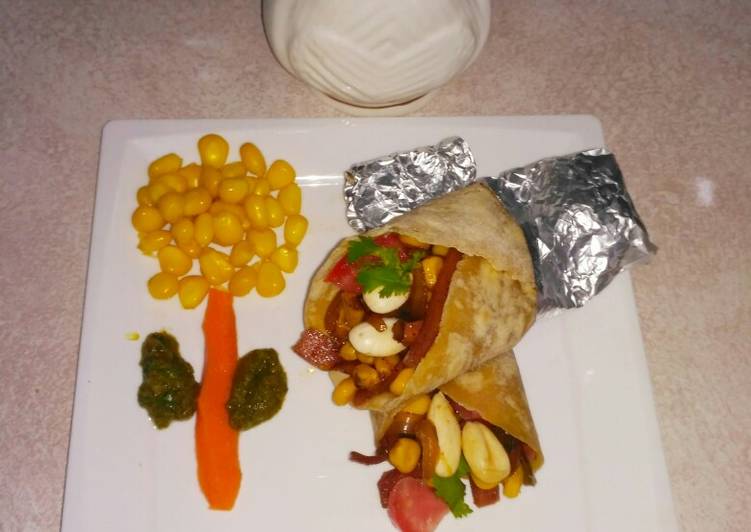 Recipe of Mix Veg Badam Wrap