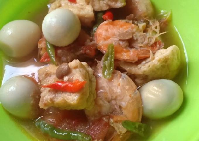 Udang tahu puyuh tauco