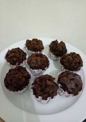 Foto resep Muffin Coklat Pisang (no telur, no mixer, no ribet and no mingkem)