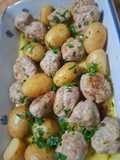 Polpettine al limone con patate novelle