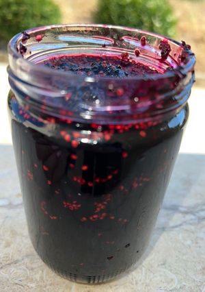 صورة لوصفة مربى التوت الاسود (mulberry jam)