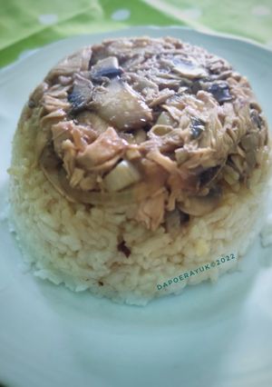 Foto resep Nasi Tim Ayam Jamur